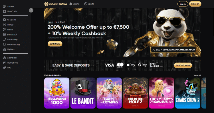 Golden Panda Beste casino zonder speel limiet