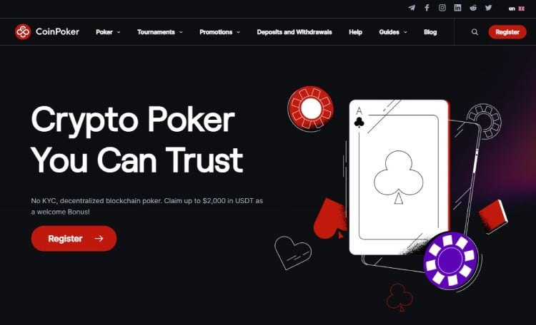 CoinPoker casino zonder limiet gokken